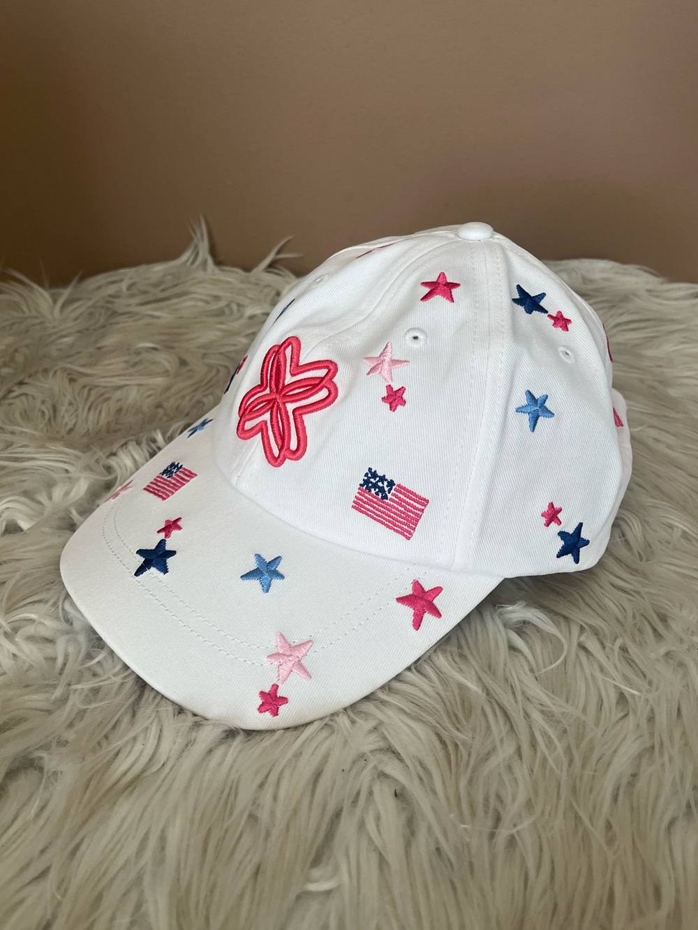 {Lilly Pulitzer} Embroidered Logo Hat in Resort White It's A 250th Celebration